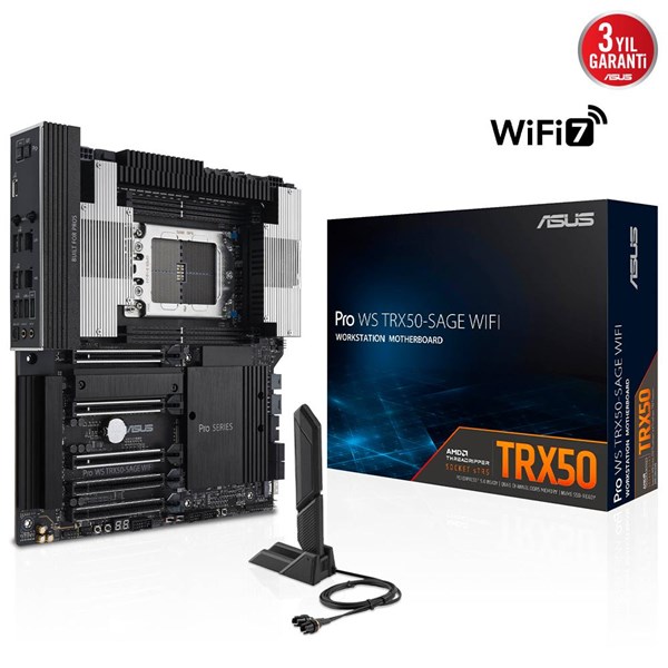 ASUS PRO WS TRX50 SAGE WIFI DDR5 ECC PCIE 4.0 TRX50 ATX ikinci görünüm