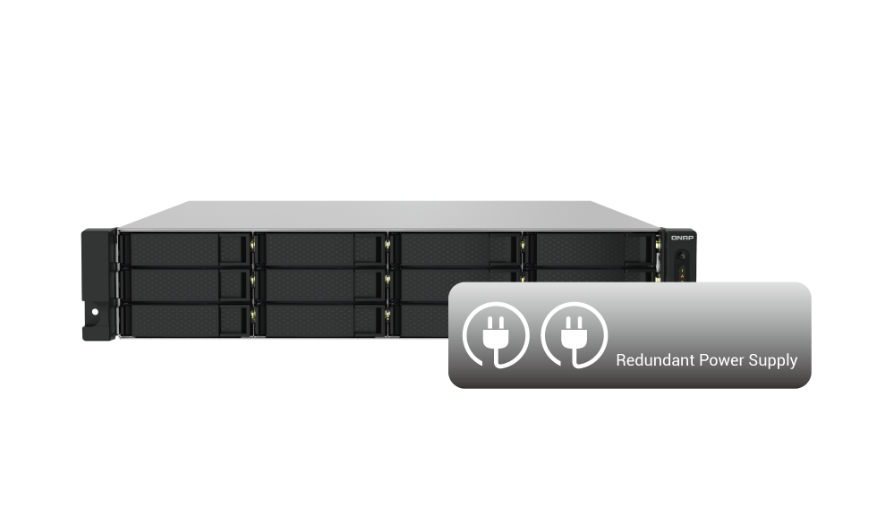 QNAP 12diskli Alpine AL324 QC-4GB RAM-2-10GbE SFP+ Rack Nas Server TS-1232PXU-RP