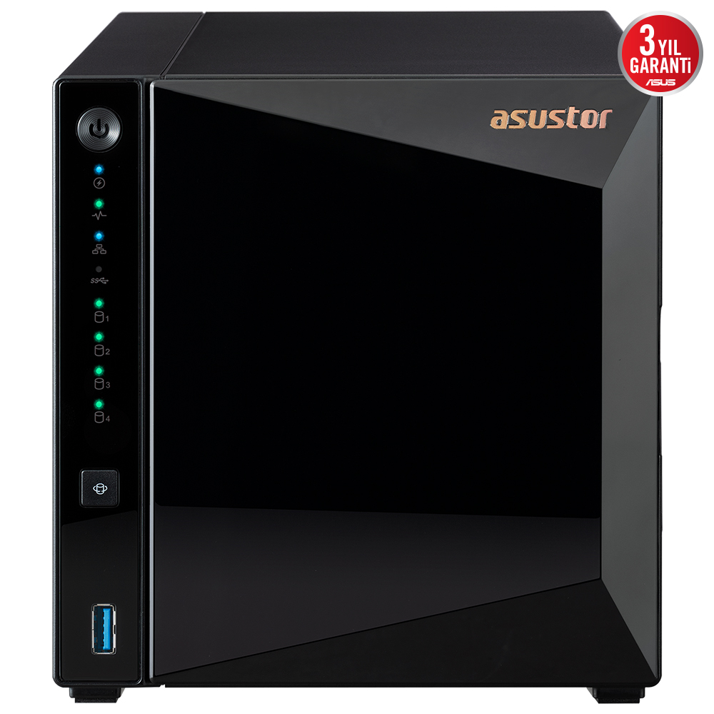ASUSTOR 4diskli Realtek QC-2GB RAM-2.5GbE Nas Server AS3304T v2 ikinci görünüm