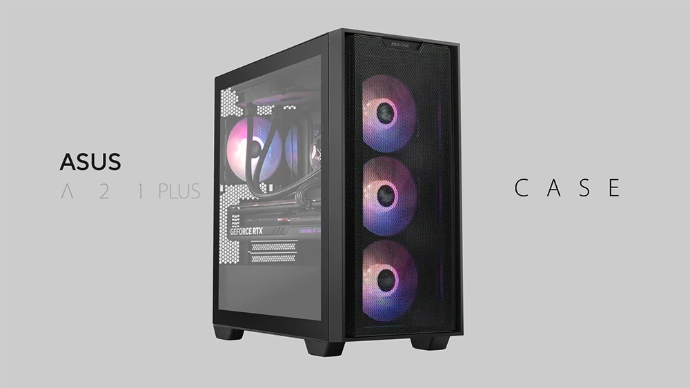 ASUS A21 PLUS Gaming Mid-Tower PC Kasası 4X RGB FANLI