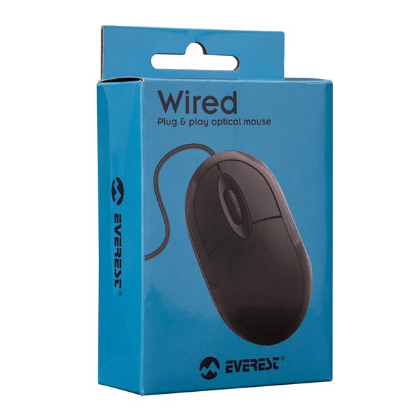 EVEREST SM-385 Kablolu USB 1200dpi Siyah Mouse