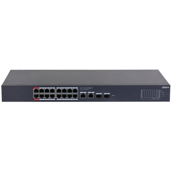 DAHUA 16port PoE 135w 2-SFP 2-Uplink Gigabit Cloud Cloud Yönetilebilir Switch CS4220-16GT-135 ikinci görünüm
