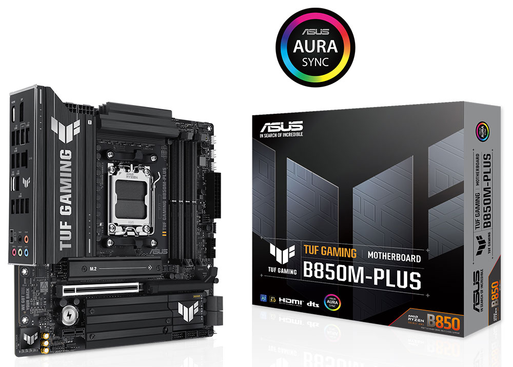ASUS TUF GAMING B850M-PLUS WIF-7 DDR5 HDMI DP PCIE 5.0 AM5 mATX