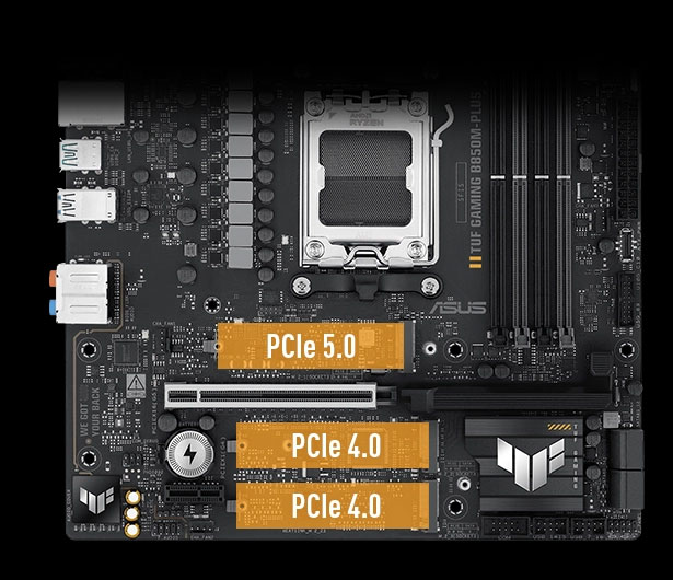 ASUS TUF GAMING B850M-PLUS WIF-7 DDR5 HDMI DP PCIE 5.0 AM5 mATX