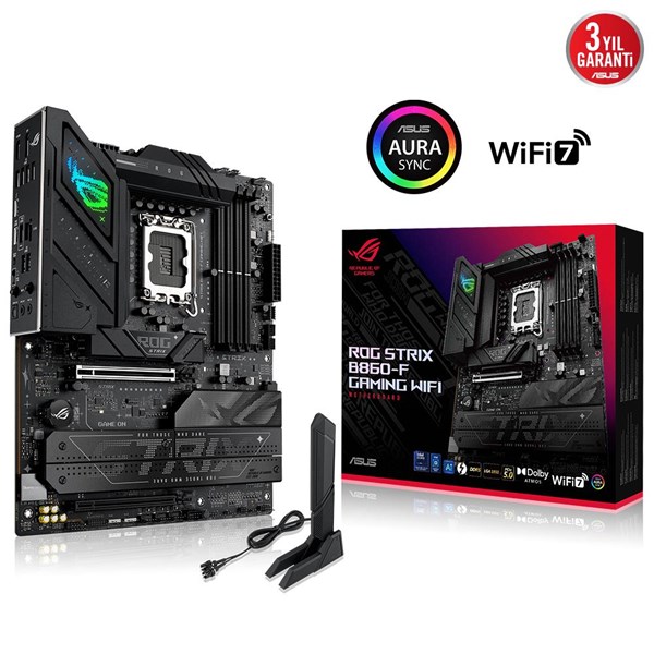 ASUS ROG STRIX B860-F GAMING WIFI-7 DDR5 HDMI DP PCIE 5.0 1851p ATX ikinci görünüm