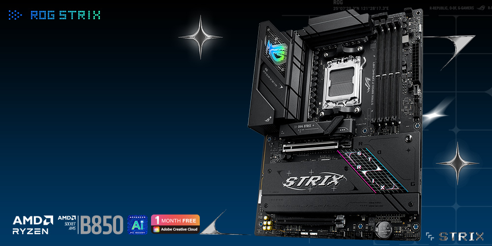 ASUS ROG STRIX B850-F GAMING WIFI-7 DDR5 HDMI DP PCIE 5.0 AM5 ATX