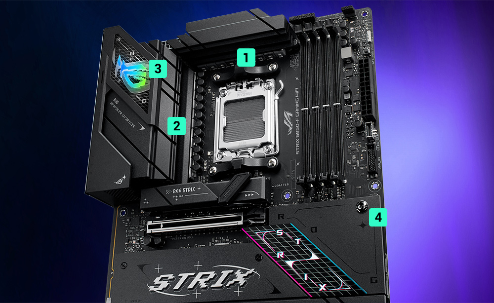 ASUS ROG STRIX B850-F GAMING WIFI-7 DDR5 HDMI DP PCIE 5.0 AM5 ATX