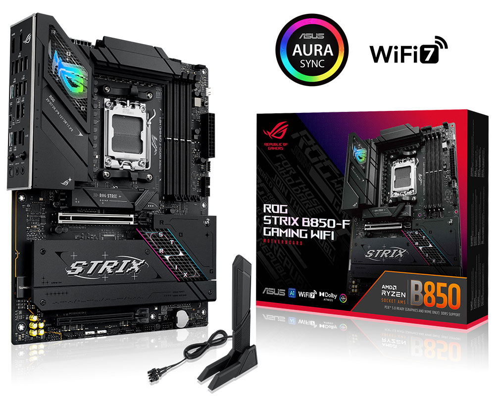 ASUS ROG STRIX B850-F GAMING WIFI-7 DDR5 HDMI DP PCIE 5.0 AM5 ATX ikinci görünüm