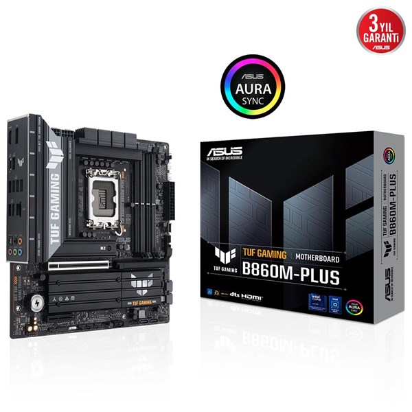 ASUS TUF GAMING B860M-PLUS DDR5 HDMI DP PCIE 5.0 1851p mATX ikinci görünüm