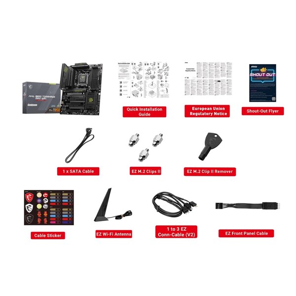 MSI MAG B850 TOMAHAWK MAX WIFI7 DDR5 HDMI-USBC DP PCIE 5.0 AM5 ATX