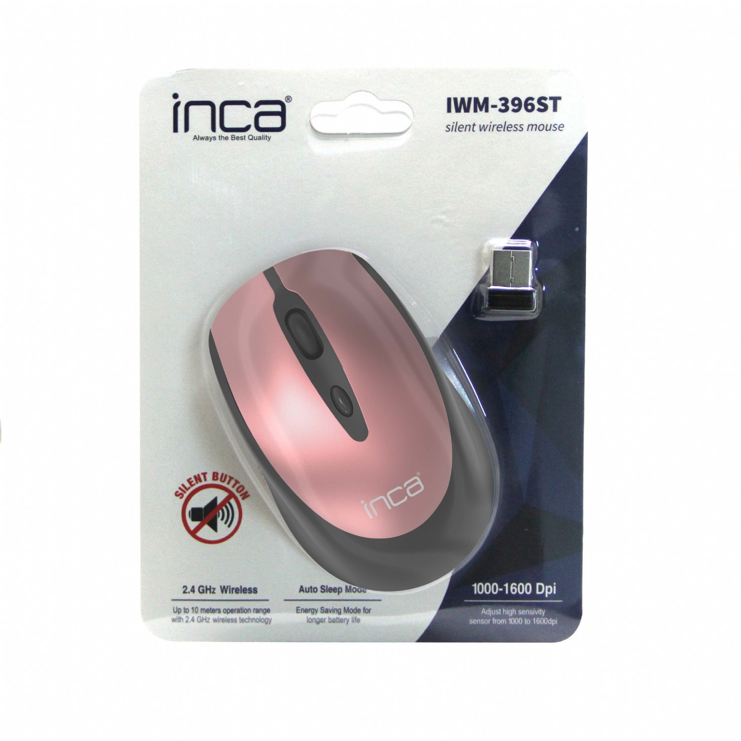 INCA IWM-396ST Kablosuz 1600dpi Gold Mouse ikinci görünüm