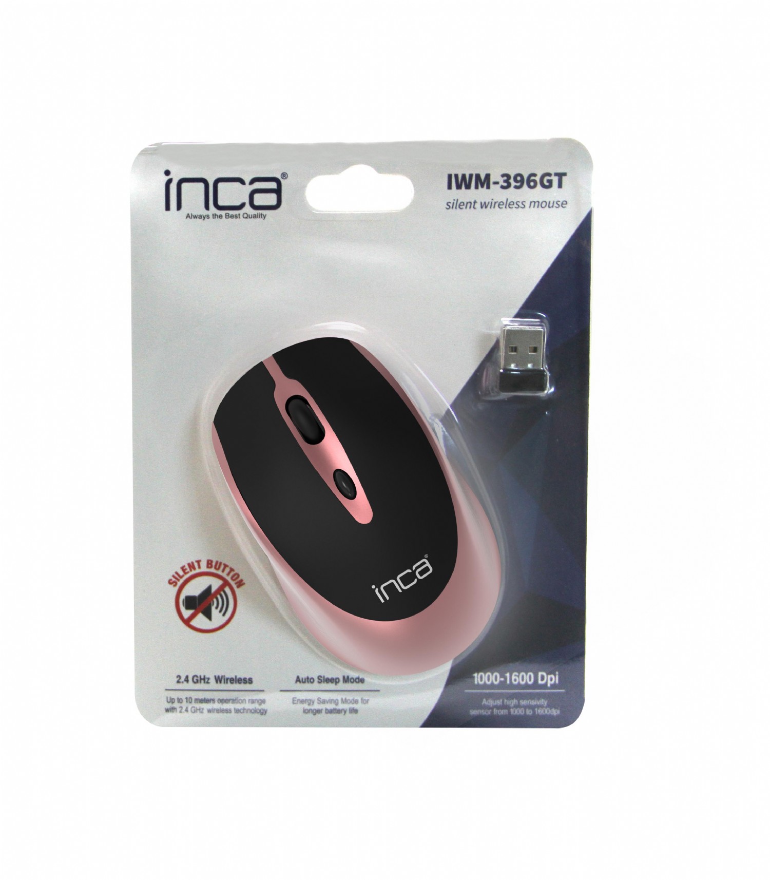 INCA IWM-396GT Kablosuz 1600dpi Gold Mouse ikinci görünüm