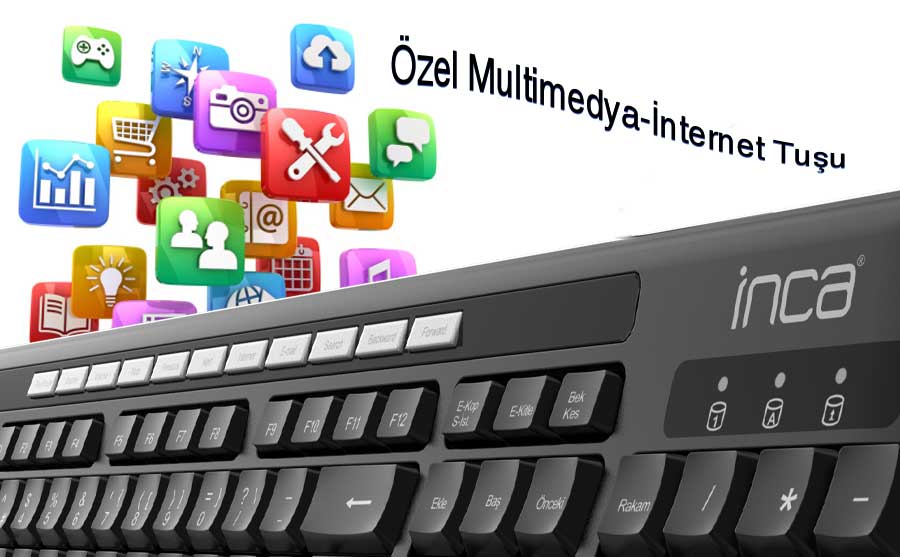 INCA IK-274FU Kablolu USB F Trk Siyah Klavye