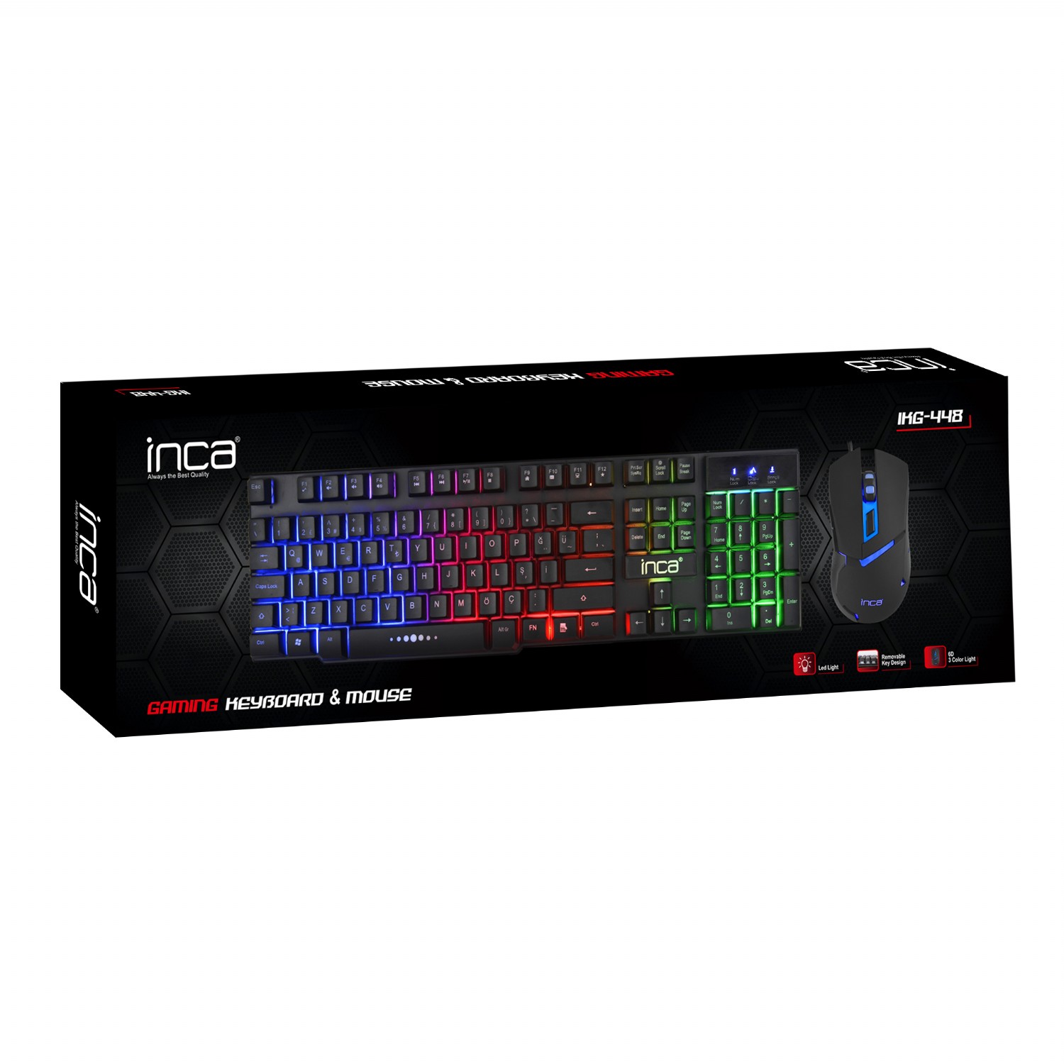 INCA IKG-448 Kablolu USB Q Trk Siyah Gaming Klavye - Mouse Set ikinci görünüm