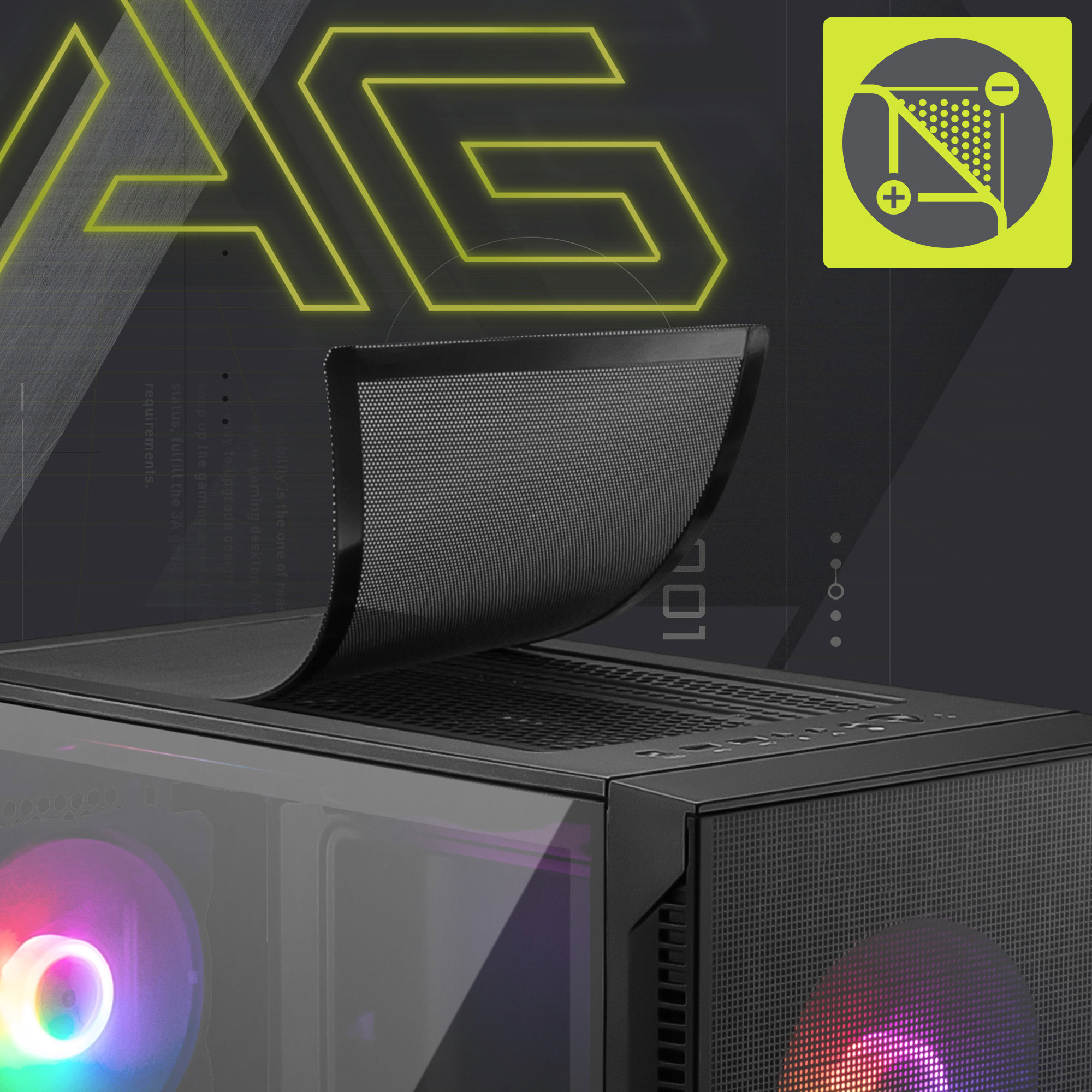 MSI MAG FORCE 120A 650W 80+ BRONZE Gaming Mid-Tower PC Kasası