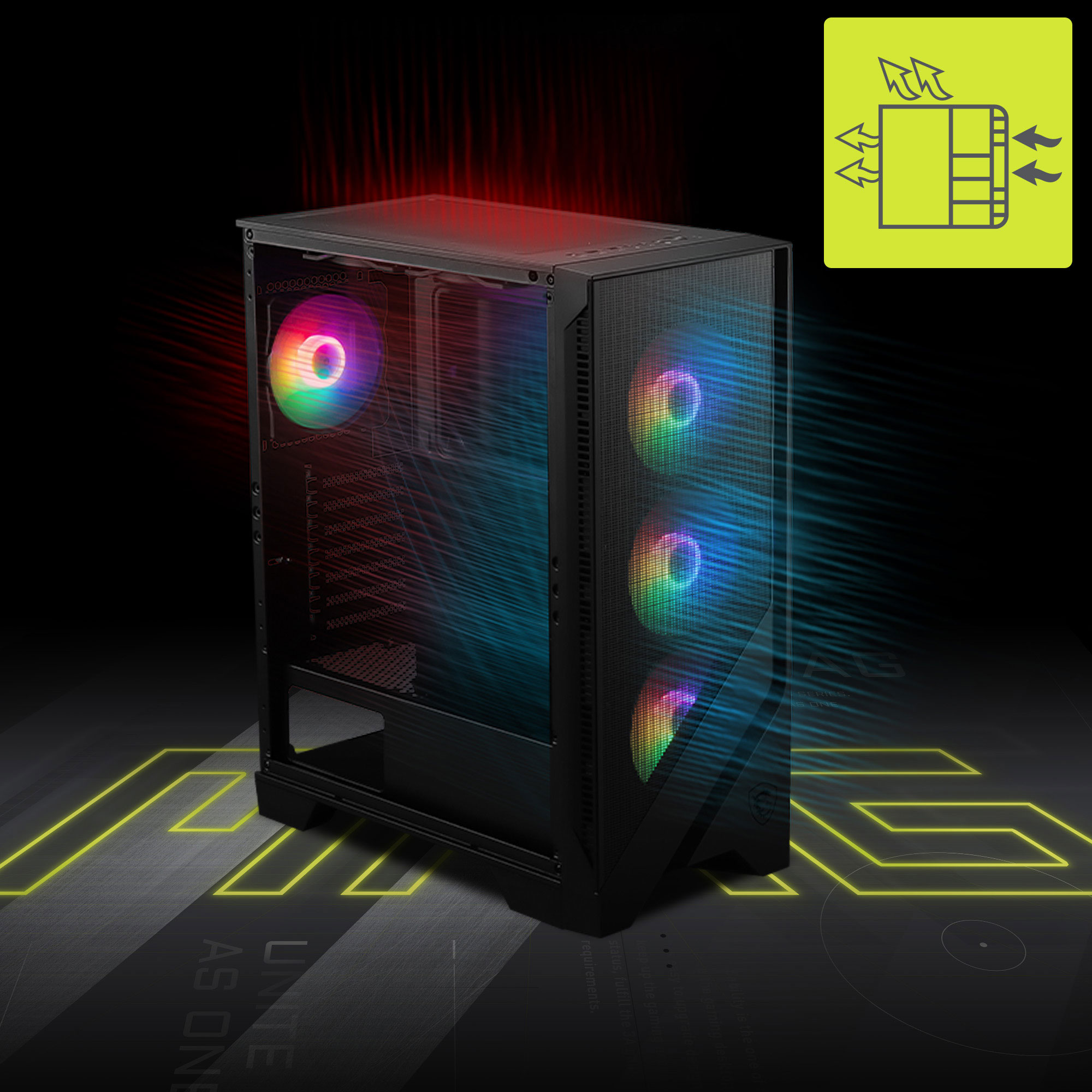MSI MAG FORCE 120A 650W 80+ BRONZE Gaming Mid-Tower PC Kasası