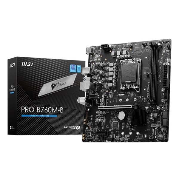 MSI PRO B760M-B DDR4 HDMI DP PCIE 4.0 1700p mATX ikinci görünüm