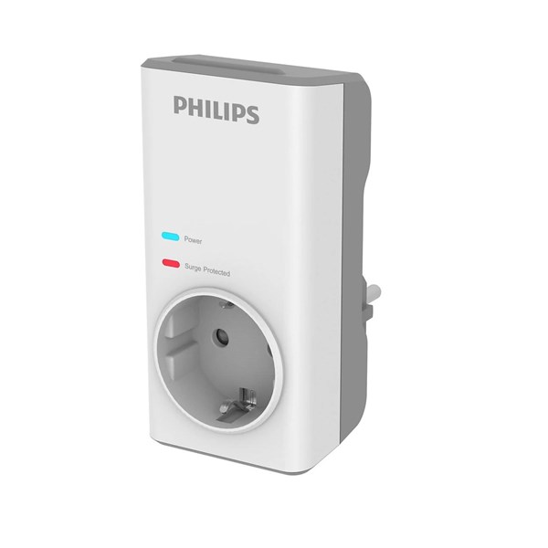 PHILIPS 1-li CHP7010W/10 1140 Joules Akım Koruma Prizi Siyah ikinci görünüm