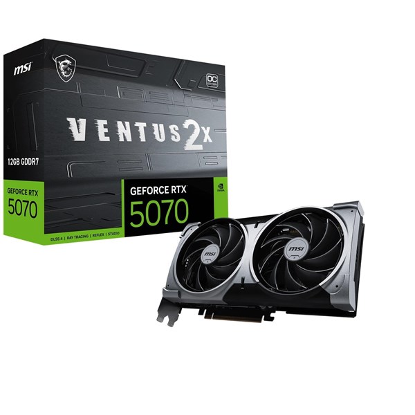 MSI RTX5070 12GB VENTUS 2X 12G OC GDDR7 192bit HDMI DP PCIe 5.0 ikinci görünüm