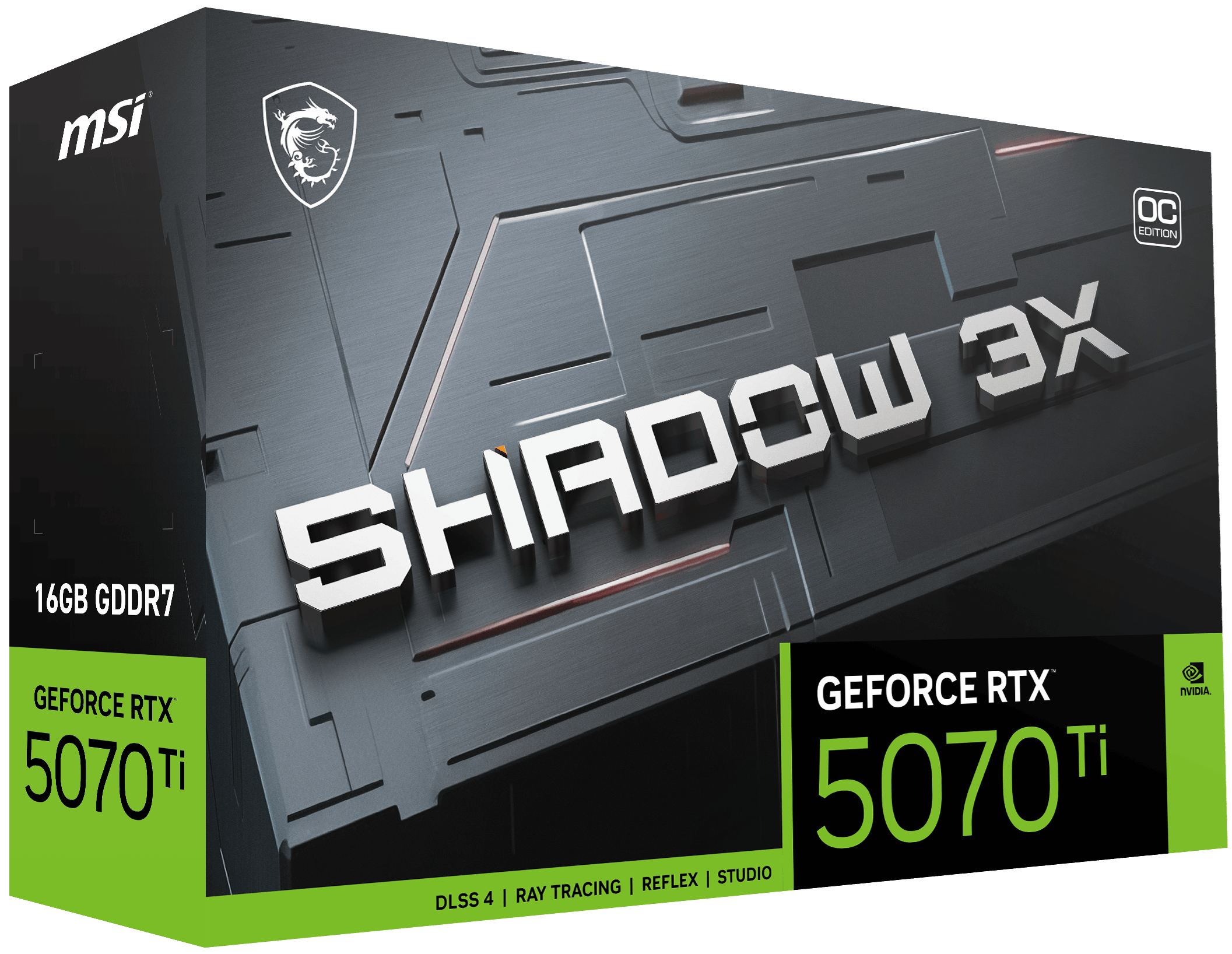 MSI RTX5070TI 16GB SHADOW 3X OC 16G GDDR7 256bit HDMI DP PCIe 5.0 ikinci görünüm