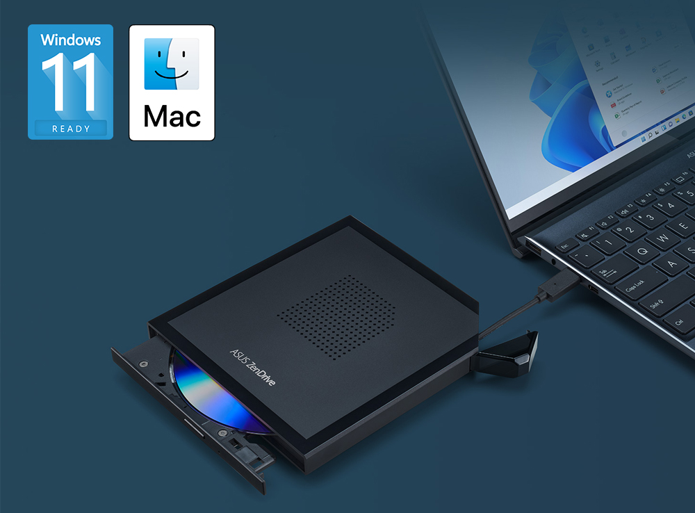 ASUS 8x ZENDRIVE SDRW-08V1M-U USB 2.0 Slim Harici DVD Yazıcı Siyah
