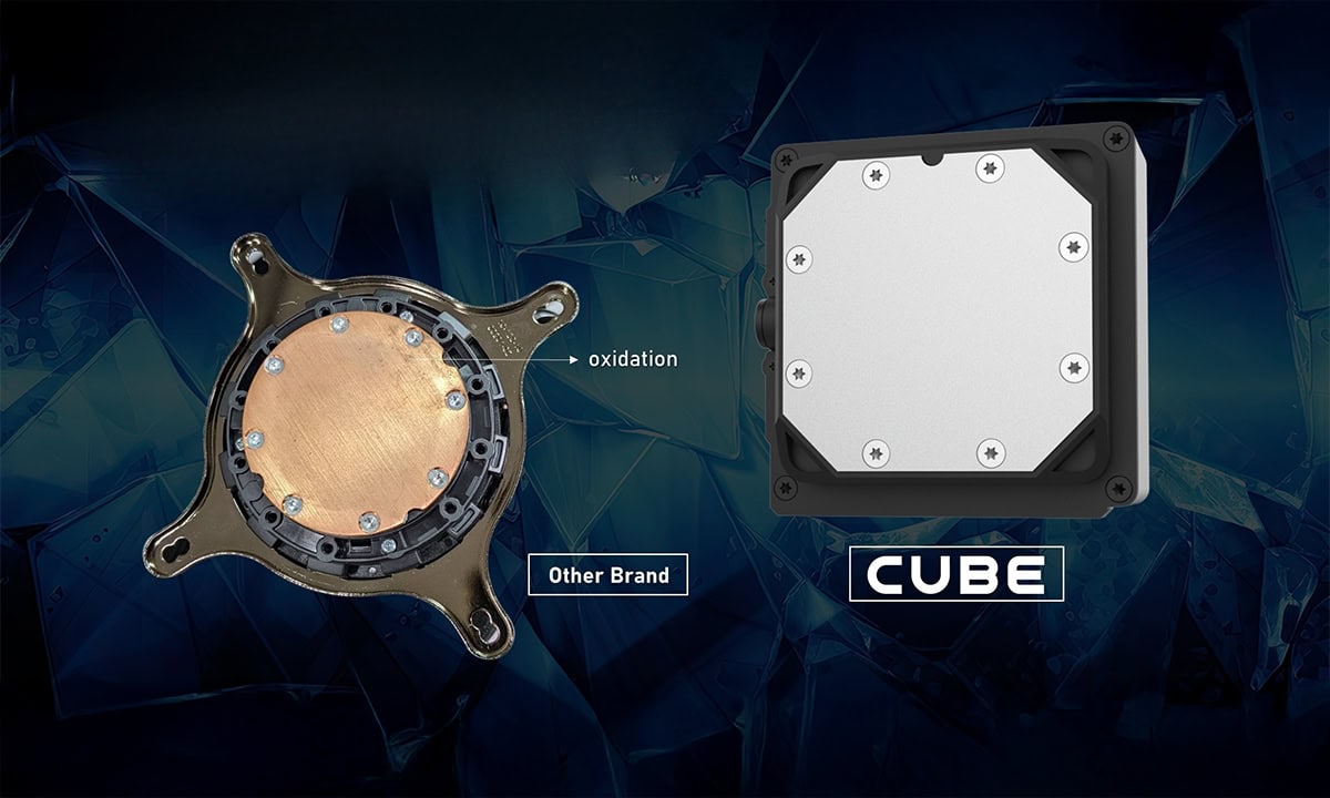 BITFENIX 240mm CUBE 240 AIO-240-WW27A-RP ARGB Sıvı Soğutmalı AM5-1851p İşlemci Fanı Beyaz