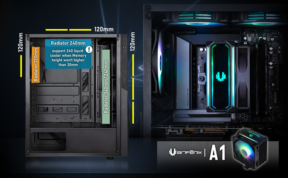 BITFENIX 600W 80+ C20 BFC-C20W60KKGKK-4F Gaming Mid-Tower PC Kasası