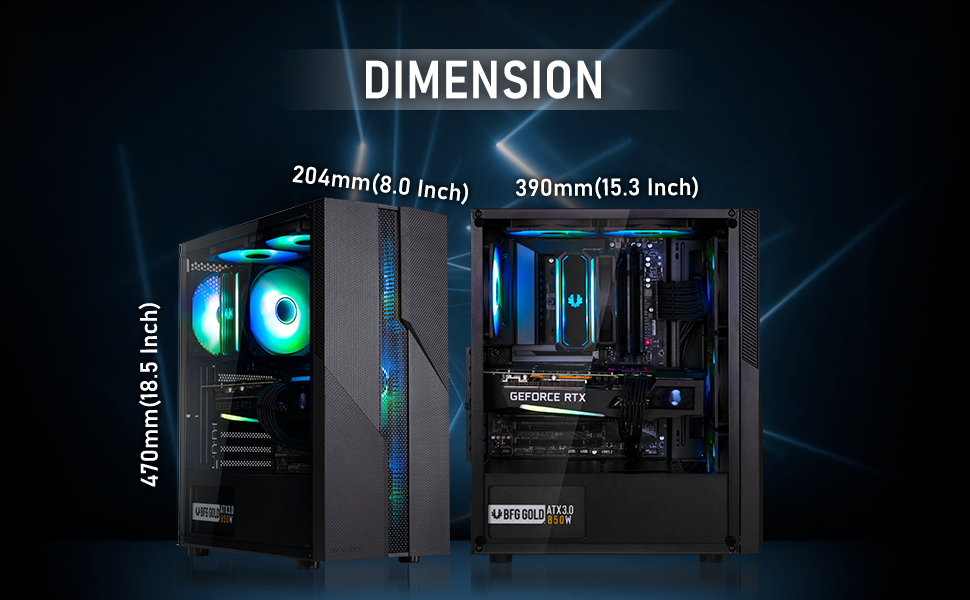 BITFENIX 600W 80+ C20 BFC-C20W60KKGKK-4F Gaming Mid-Tower PC Kasası