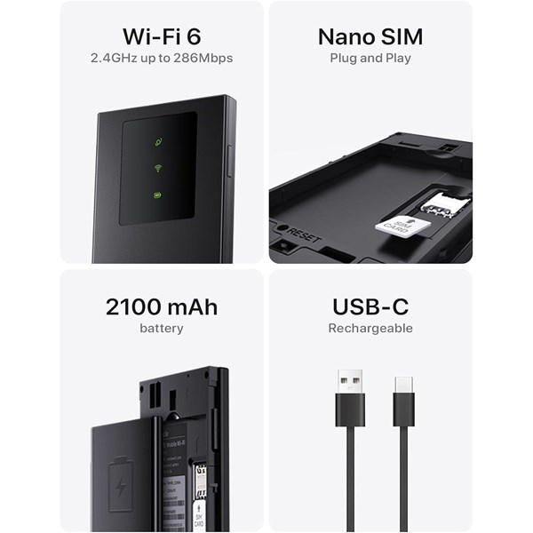 TENDA MF3 WIFI6 Dual Band Mobil 4G LTE Router Bataryalı