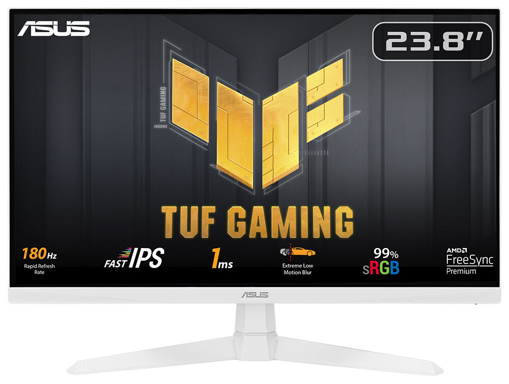ASUS 23.8" IPS TUF GAMING VG249Q3A-W 1MS 180Hz HDMI-DP Gaming Monitör (1920 X 1080) Beyaz