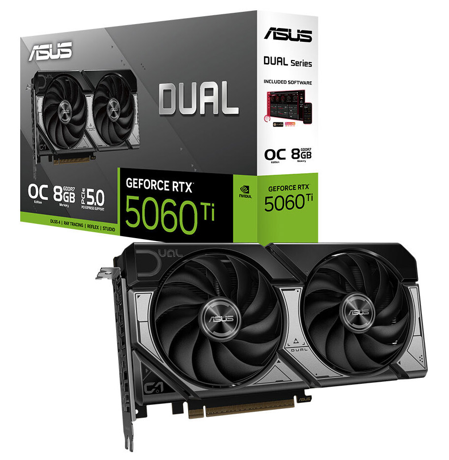 ASUS 8GB DUAL RTX5060TI-O8G GDDR7 128bit HDMI DP PCIe 5.0