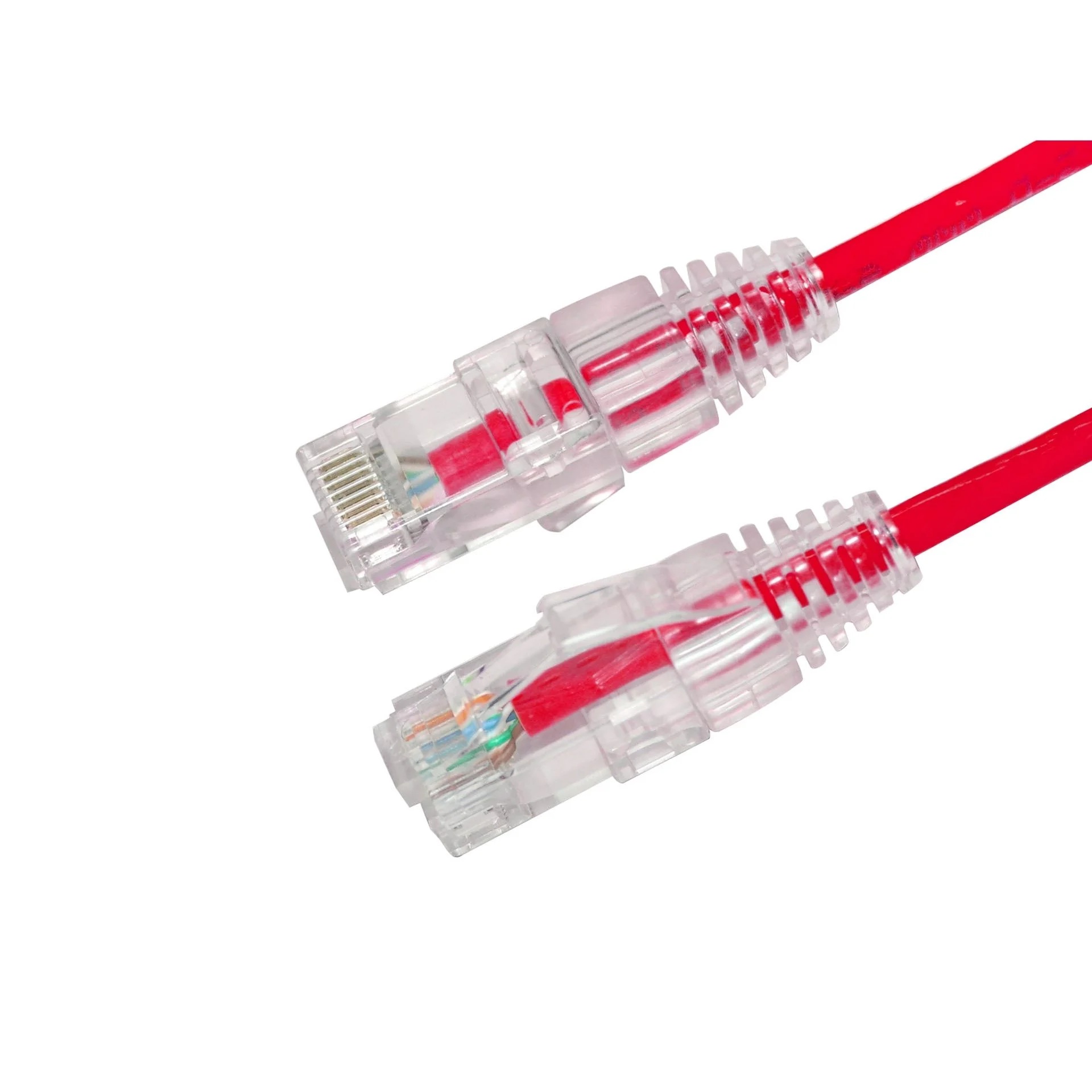 AGER 0.15metre CAT6 Utp Slim AWG28 AC-602-0015/R Kırmızı LSZH Patch Kablo (10'lu Paket)