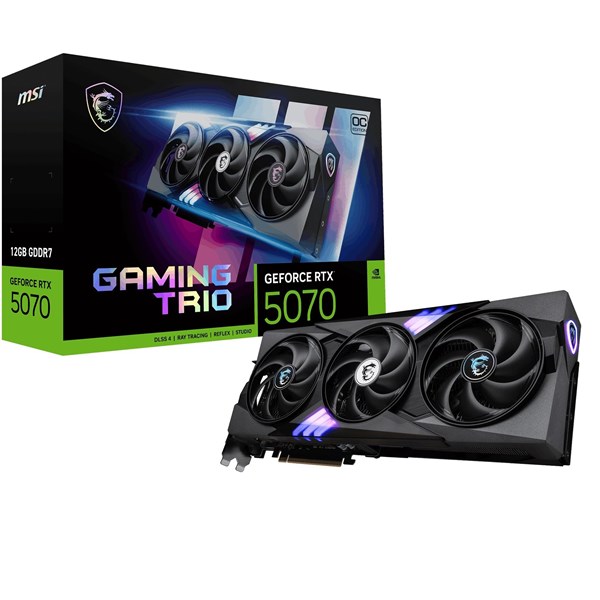 MSI RTX5070 12GB GAMING TRIO OC 12G GDDR7 192bit HDMI DP PCIe 5.0 ikinci görünüm