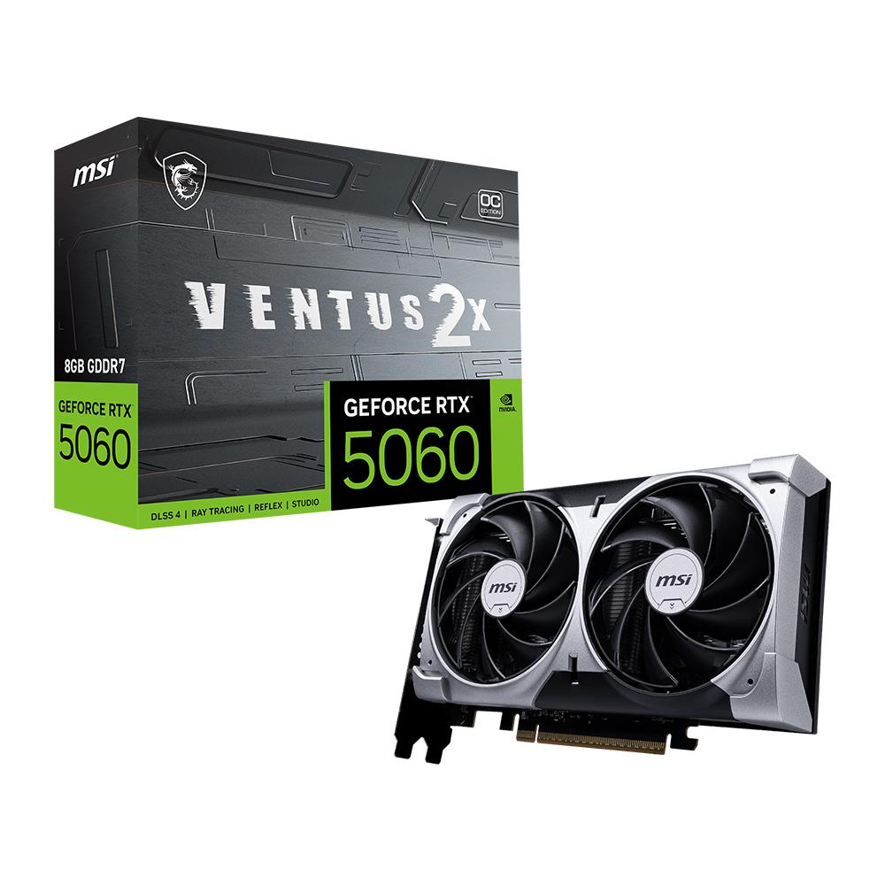 MSI RTX5060 8GB VENTUS 2X OC GDDR7 128bit HDMI DP PCIe 5.0 ikinci görünüm