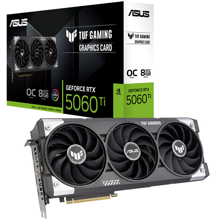 ASUS 8GB TUF GAMING RTX5060TI-O8G GDDR7 128bit HDMI DP PCIe 5.0