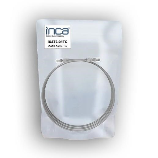 INCA 1metre CAT6 Utp ICAT6-01TG Gri Patch Kablo