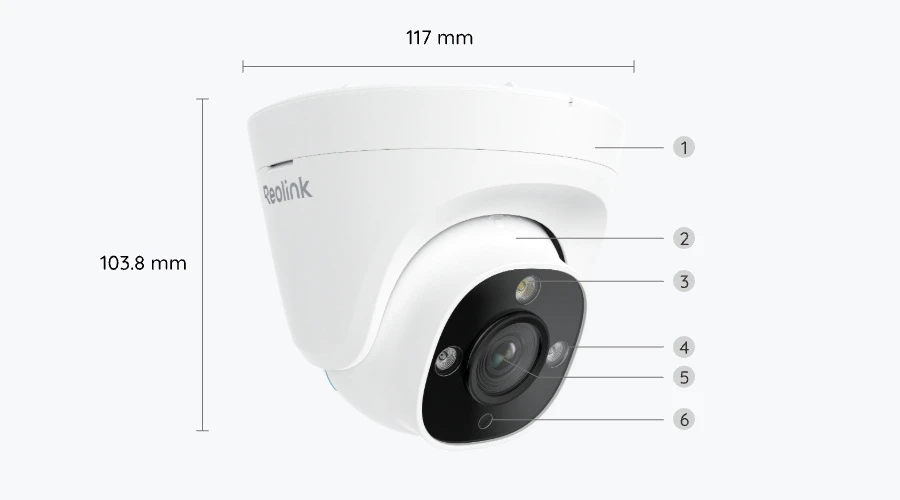 REOLINK 8MP Dome 2.8mm Renkli IP Kamerası PoE IP67 P334