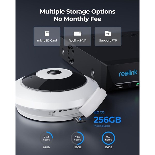 REOLINK 6MP Panoramik 1.92mm IP Kamera Dahili Siren Çift Yönlü Ses FE-P