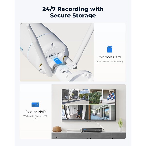 REOLINK 8MP Bullet 2.8mm Wıfı Kablosuz IP Kamera IP67 RLC-810WA