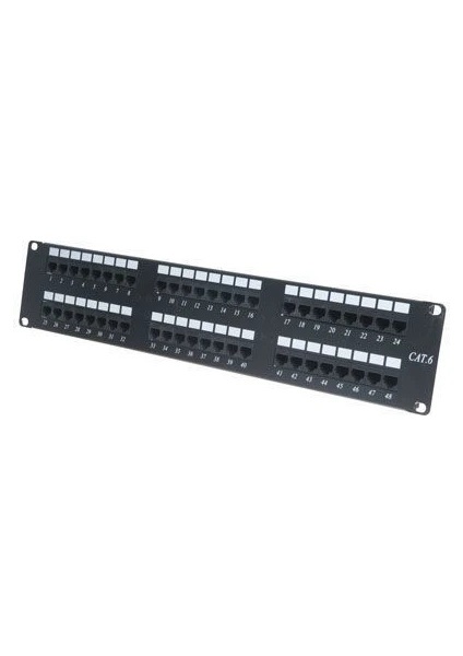 ODS 2U 48port Cat6 Utp Bakır Patch Panel Dolu Takım