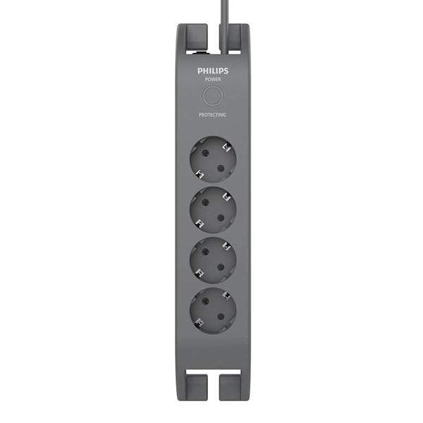 PHILIPS 4-lü SPN3140A/62 900 Joules Akım Koruma Prizi Gri