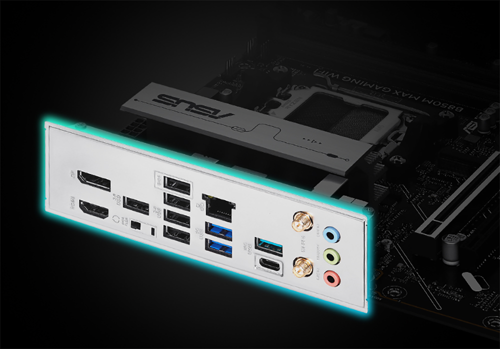 ASUS B850M MAX GAMING WIFI6 DDR5 HDMI DP PCIE 5.0 AM5 mATX