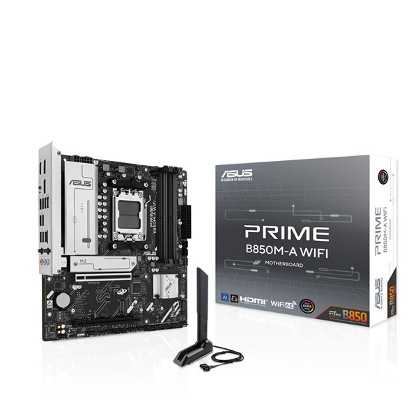 ASUS PRIME B850M-A WIFI6E DDR5 HDMI DP PCIE 5.0 AM5 mATX ikinci görünüm