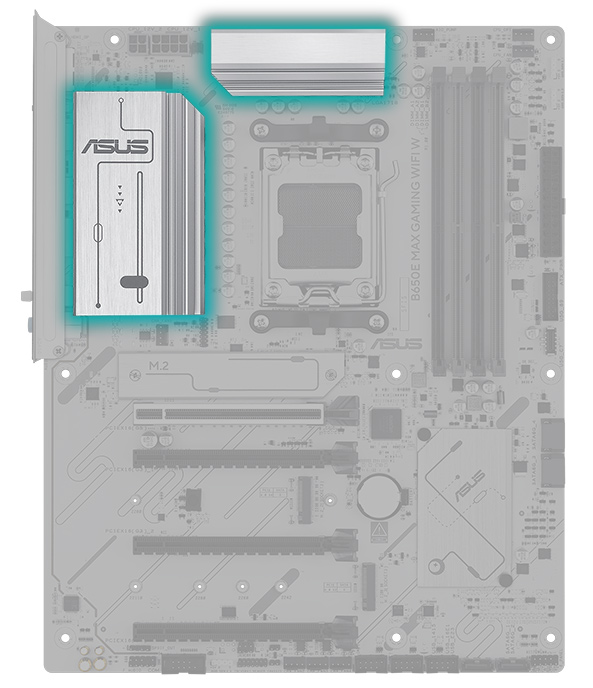 ASUS B650E MAX GAMING WIFI6E W DDR5 HDMI DP PCIE 5.0 AM5 ATX BEYAZ