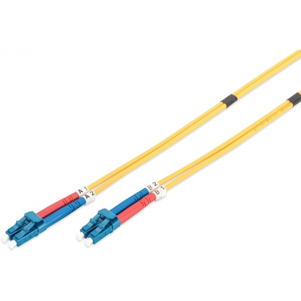 DIGITUS 1metre SM LC-LC 9/125µ LSZH Duplex Fiber Optik Patch Kablo