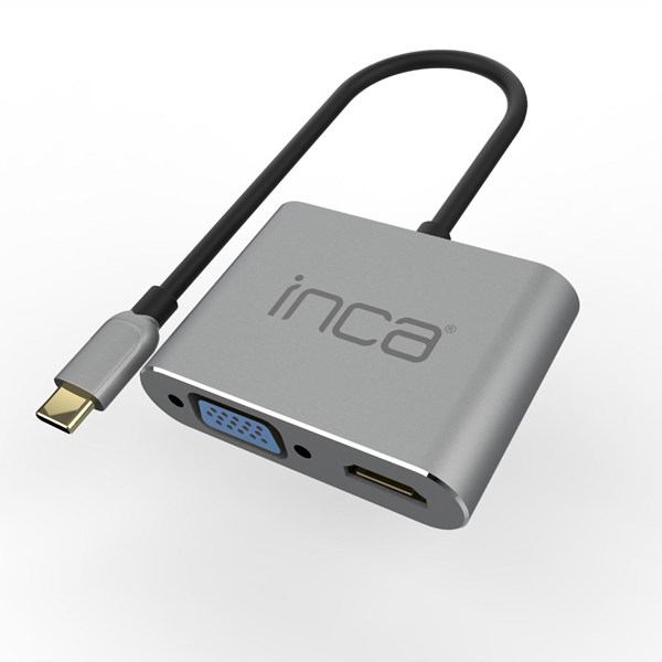 INCA ITPC-06T 0.15metre TYPE-C - HDMI_VGA(D) Görüntü Adaptörü Gümüş 100W ikinci görünüm