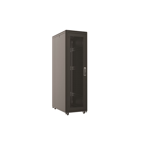 AGER 26U + 2li Fan 800x1000mm Dikili Tip Siyah Kabinet Vega AG-VB26U8010S1-BAAA-A-M1 Cam Kapak ikinci görünüm