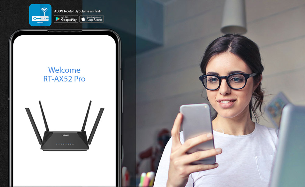 ASUS RT-AX52 PRO AX3000 WIFI6 Dual Band VPN Router