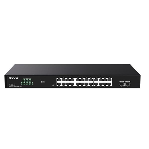 TENDA 24port 2-SFP Gigabit Cloud Yönetilebilir Switch TEG2226F ikinci görünüm