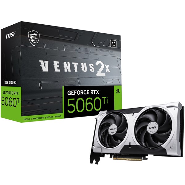 MSI RTX5060TI 8GB VENTUS 2X OC PLUS GDDR7 128bit HDMI DP PCIe 5.0 ikinci görünüm